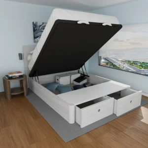 CANAPE ABATIBLE CON CAJONES FRONTALES