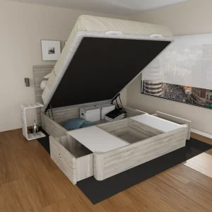 CANAPE ABATIBLE CON CAJONES LATERALES