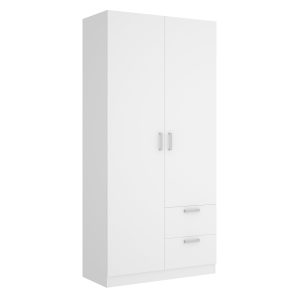 Armario ropero 2 puertas + 2 cajones ancho 100 cm