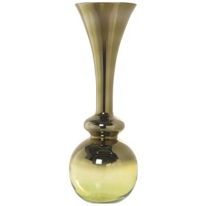 Jarrón de cristal dorado largo 73 cm