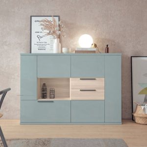 Aparador con hueco y módulos de almacenamiento