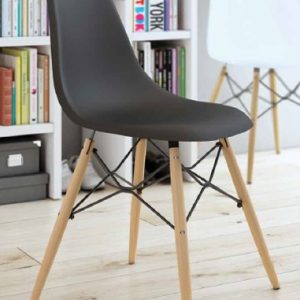 Pack de 4 sillas de polipropileno Munich patas de madera