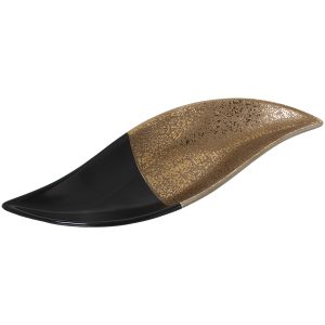 Centro de mesa negro/dorado