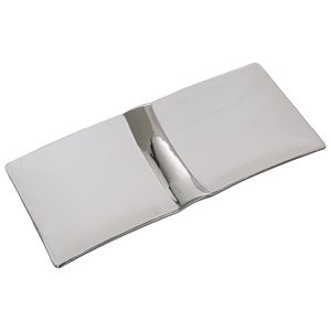 Centro de mesa rectangular ceramico blanco/plata