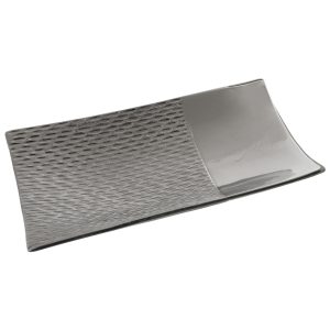 Centro de cerámica plateado 8 cm