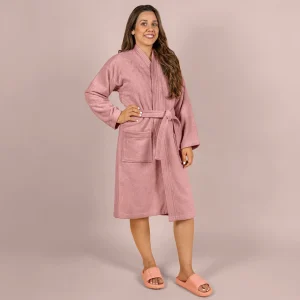 Bata De Baño Soft Rosa Matura