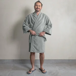 Bata De Baño Soft Gris