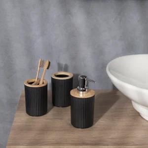 Juego De Accesorios Para Baño Negro