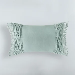 Funda De Cojín Macrame Aqua