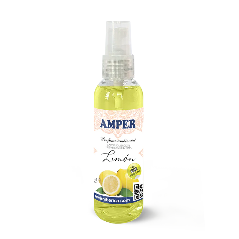 Ambientador aroma Limón natural | Eliminador de olores fuertes. Concentrado, permanente. AMPER LIMÓN