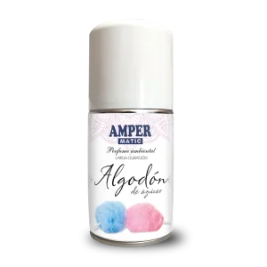 Ambientador aerosol, recambio difusor automático y manual. Aroma ALGODÓN DE AZÚCAR. Aroma algodón dulce de feria (250 ml)