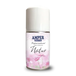 Ambientador aerosol, recambio difusor automático y manual. Aroma NATUR. Aroma  limpio y armónico (250 ml)