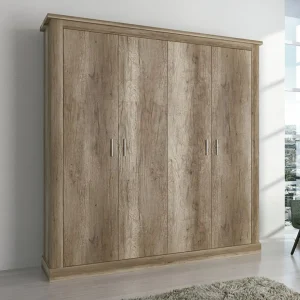 ARMARIO 4 PUERTAS RÚSTICO