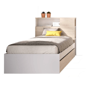 Cabezal + aro de cama 90×190 cm + cama de arrastre
