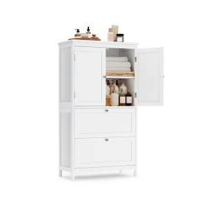 Mueble de Baño con 2 Cajones y 2 Puertas Blanco