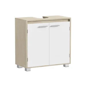 Armario bajo lavabo de baño con compartimentos y patas