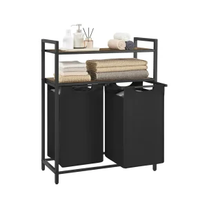 Cesto para ropa sucia con bolsas extraíbles y estantes