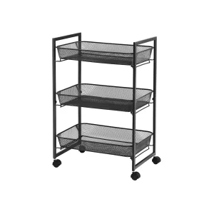 Carro de 3 Niveles Negro