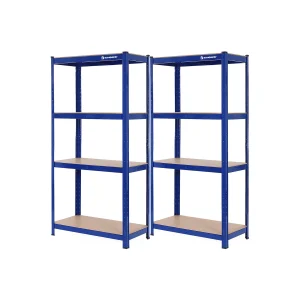 Estantería Pesada de 4 Niveles Azul