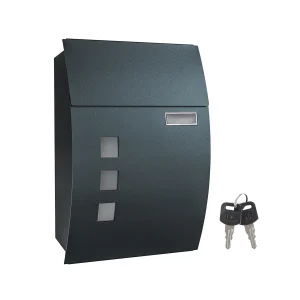 Buzón de Pared con Ventanas de Visualización Gris Antracita