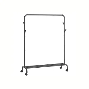 Burro para Ropa con Ruedas con Barra Estructura de Tubo de Acero