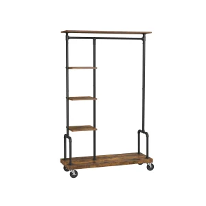 Perchero Burro con Ruedas 5 Niveles con Tubos de Metal