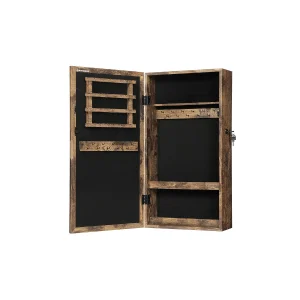 Armario para Joyas de Pared Marrón Rústico