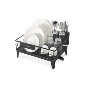 Escurreplatos giratorio y retráctil de 360° para encimera de cocina