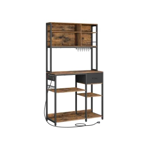 Estantería de Cocina con Multienchufe con Estantes