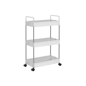 Carrito Auxiliar con Ruedas de 3 Niveles 40 x 22 x 67 cm