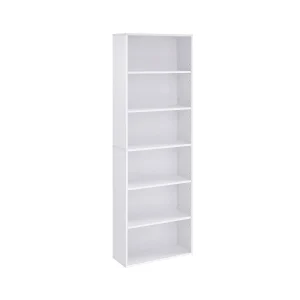 Librería Estantería de 6 Niveles 24 x 60 x 178,5 cm Blanco
