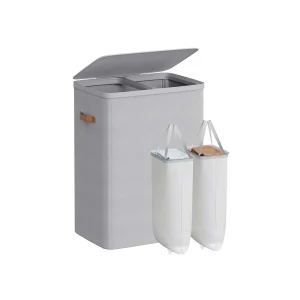 Práctico cesto de ropa con bolsa interior extraíble y asas