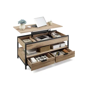 VASAGLE Mesa de Centro Elevable