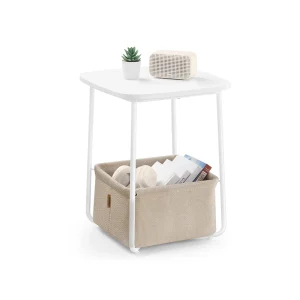 Mesa Auxiliar con Cesta de Tela
