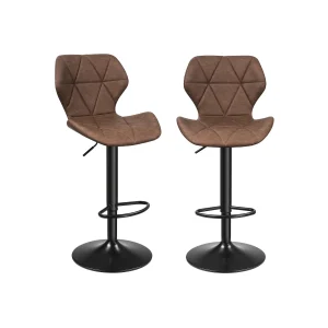 Taburete de Bar Marrón Oscuro