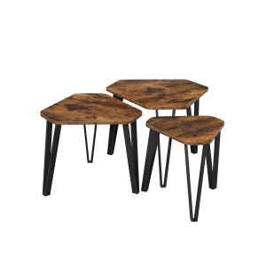 Juego de 3 Mesas Auxiliares para Salón