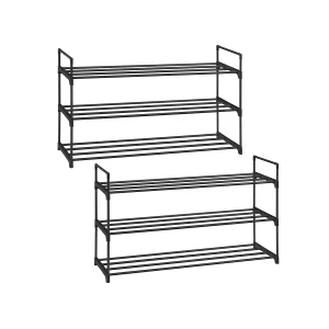 Juego de 2 Zapateros Negro