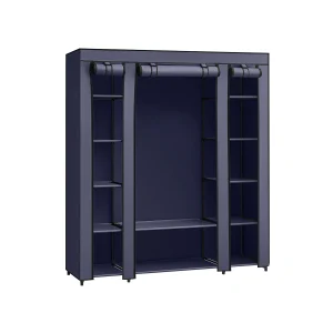 Armario de Tela Ropero con Cubierta de Tela no Tejida Marco de Metal