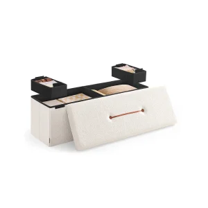 Puff Almacenaje Plegable Reposapiés