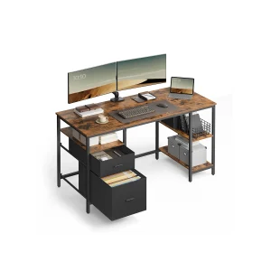 Escritorio con 3 Estantes 2 Cajoneso