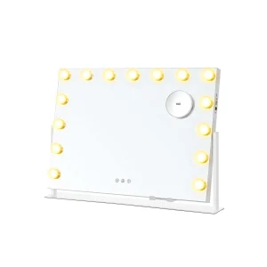 Espejo de Maquillaje con Luz con Bombillas Blanco Mate