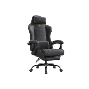 Silla gaming ergonómica con reposapiés y reposabrazos