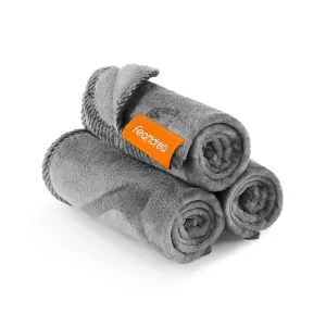 Juego de 3 Mantas para Mascotas 60 x 40 cm Gris Pizarra