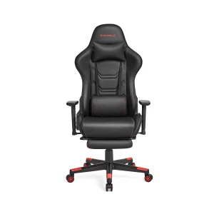 Silla Gaming Giratoria con Respaldo Inclinable Negro y Rojo