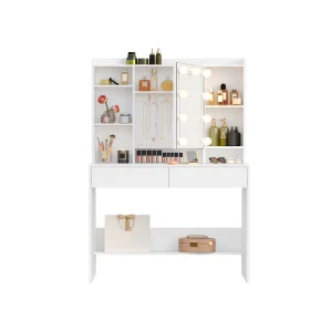 Tocador con 9 Luces LED con Espejo Moderno