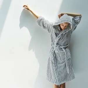 Albornoz de rizo de algodón con capucha Zeus