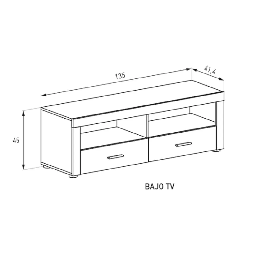 CONJUNTO DE MUEBLES DE SALON RÚSTICO - Imagen 3