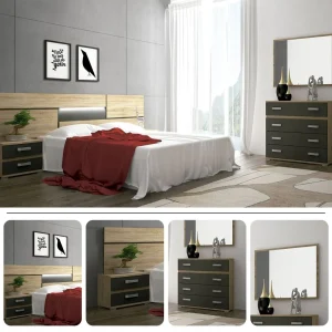 PACK DE DORMITORIO MATRIMONIO COMPLETO AURA