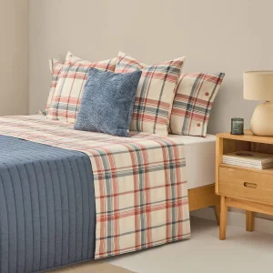 Sábana encimera algodón 180 hilos cuadros Inkan