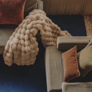 Plaid de pelo ultrasuave con relieve Pudelina